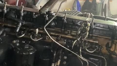 Look at the status accessories of this engine when it starts.