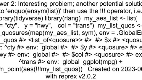 Define ggplot2 aesthetics from a list programatically without aes_string