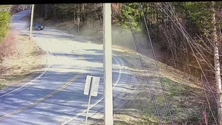 Subaru Spins Out on Mountain Road