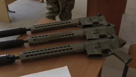 Ukrainian Combatants surrendered various weapons to Russian Forces