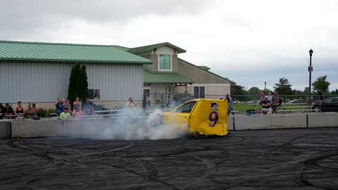 Half a Car Making Donuts