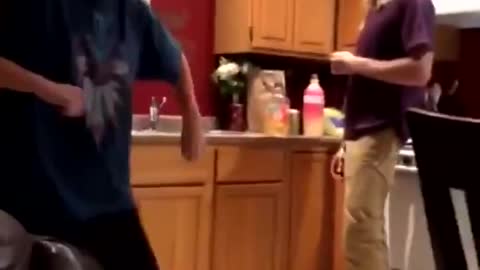 Karate kick attempt ends in epic fail