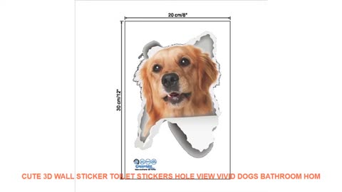 Cute 3D Wall Sticker Toilet Stickers ADORABLE DOGS