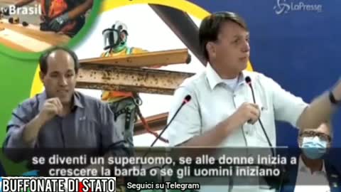 18.12.2020 Il presidente Bolsonaro spiega la sua scelta di non vaccinarsi