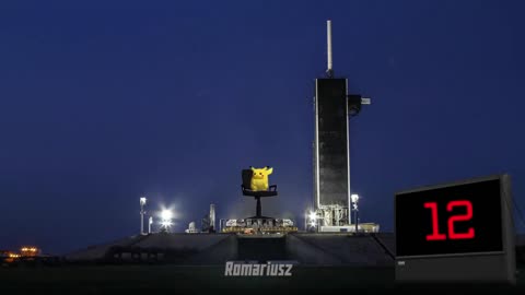 Spinning Chair Pikachu SpaceX Falcon 9 launch