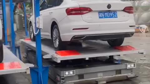 Smartest Parking Lot From China~The Owner Just Needs To Put The Car On The Platform At A Convenient Point For Him And The System Will Find A Parking Space