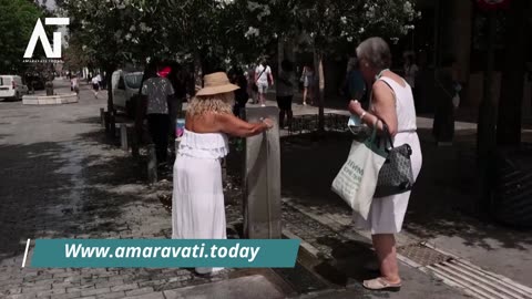 Hot Athens Ancient Sites Closed, Elderly Seek Shelter Heatwave Update | Amaravati Today