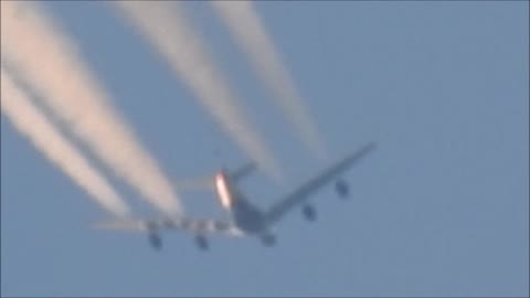 Huge AirBus380 Passing Over Grunthal Manitoba