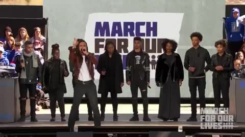 Rapper Vic Mensa performs at "March for Our Lives" rally in Washington, D.C