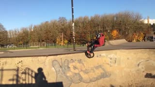 Kid airs a six foot quarter pipe