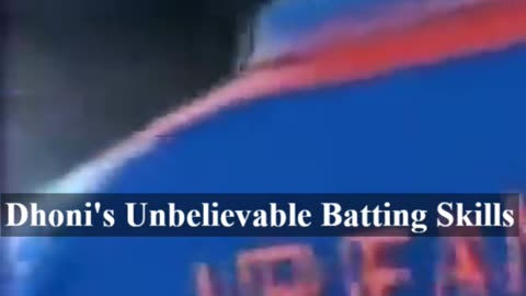 dhoni's unbelievable batting skills