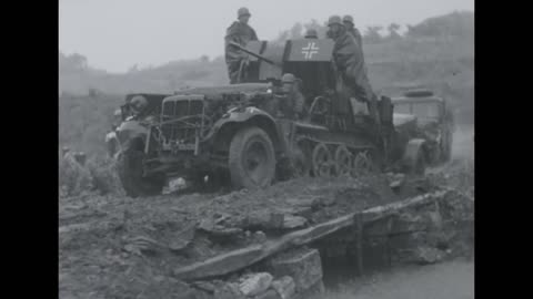 10. Panzer-Division Sd.Kfz. 10 4 half-tracks armed with 2cm Flak guns in Ukraine in 1941