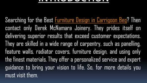 One of the Best Furniture Design in Carrigoon Beg