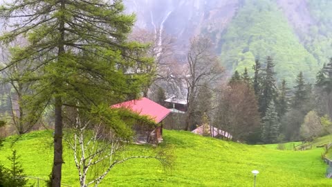 Walk and Rain beautiful Switzerland