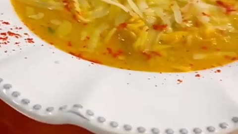 Sopa cremosa de Abóbora e frango