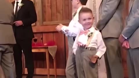 Kids add some comedy to a wedding!