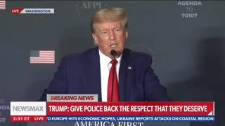 Former President Donald Trump speaks about drug dealers