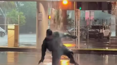 When it rains in Miami but you grew up watching Step Up🌧️🕺😎