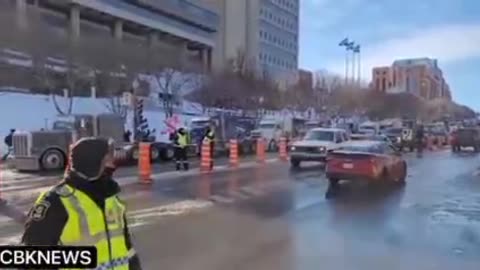 Quebec City: Truckers have started to arrive in Old Quebec.