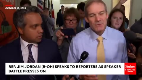 BREAKING NEWS- Jim Jordan Asked If He'll Step Aside In Speaker Battle If He Doesn't Get 217 Votes