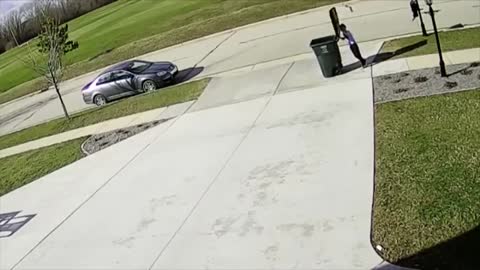 Garbage Can Takes Out Kid - with Sound