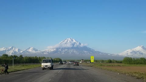 Amazing nature of Kamchatka.Volcanoes