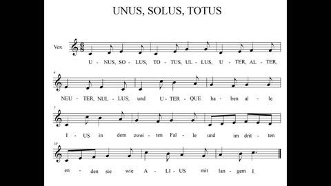 Lied Pronominaladjektive LATEIN - unus, solus, totus, ullus