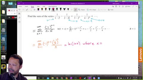 Calculus 2 - Section 11-10 - Class Example of finding Sum of a series