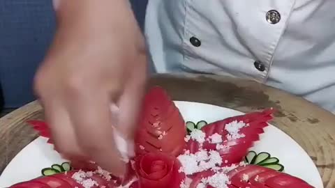 awesome skill by fruit and vegetables