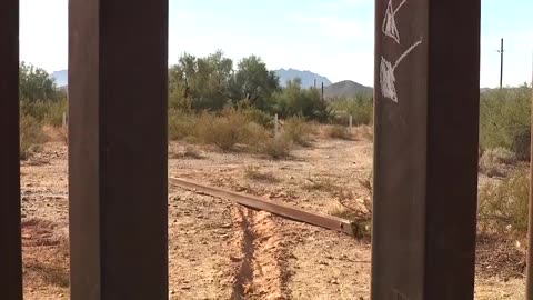 Illegal Migrants Rush Through Hole In Our Border Wall As The Border Patrol Tries To Fix It