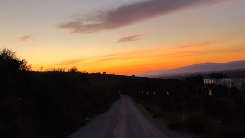 Sunset in the top of north African mountains