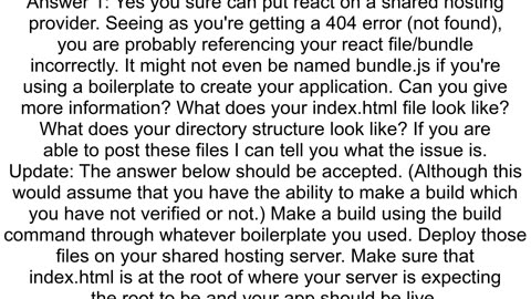 Can I deploy reactjs web app to a share hosting
