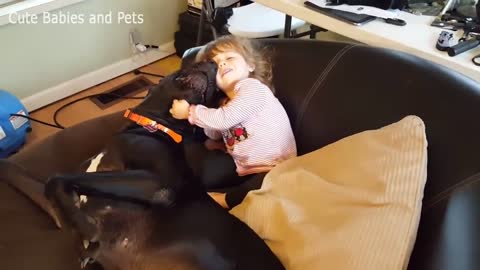 So cute kid! and these lovely pet animals!