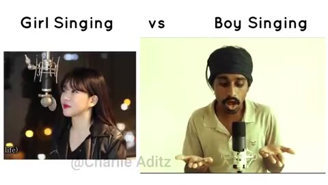 Girls Singing Vs Boys Singing| Funy Video