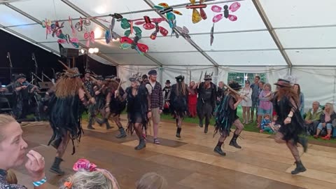 Beltane Border Morris - Fire Dance - Priddy Folk Festival - 2023