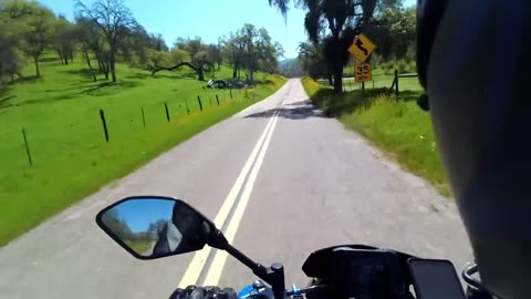 Yokohl Valley RD Downhill Headed East out of Exeter, CA toward Springville California, USA