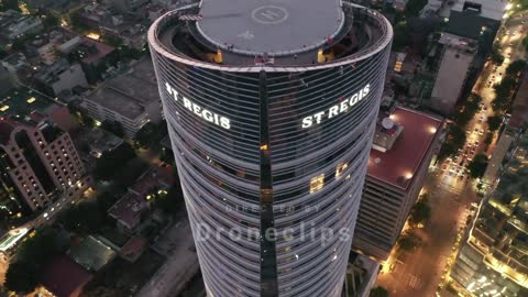 An Aerial Footage of the Freedom Tower in Mexico