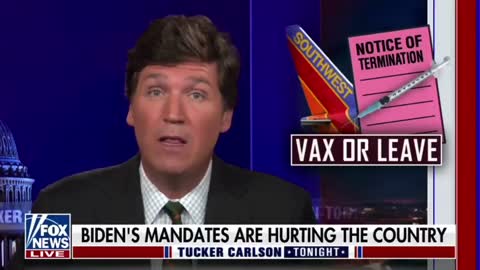 Tucker Carlson on attempts to spin the effects vaccine mandates are having on Southwest Airlines