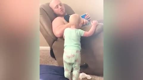 Baby and dad moments