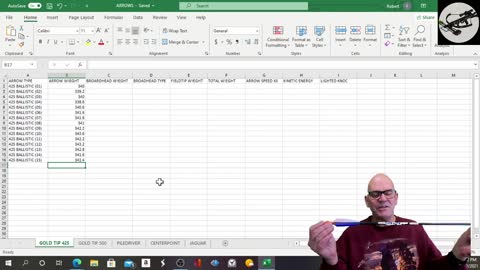 PT 2 WEIGHT OF THE 425 BALLISTIC ARROW BY GOLD TIP