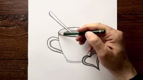 Draw The Shadow Shape Of The Cup Body