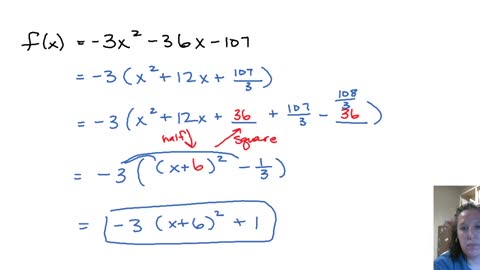 Completing the Square on a Function