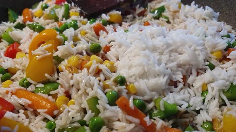 How to make the Perfect Vegetable Rice __ Simple Vegetable Rice Recipe.