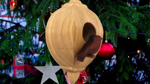 Miniature Birdhouse Ornament, Handmade from Select Grade Hardwoods