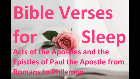 Bible Verses for Sleep Acts and Epistles from Romans to Philemon