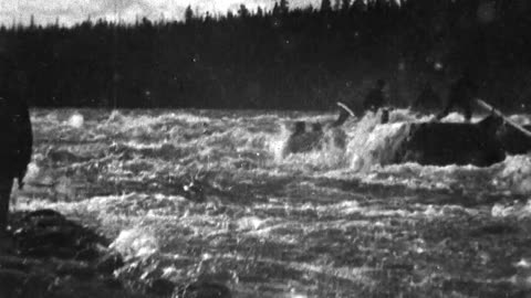 White Horse Rapids (1900 Original Black & White Film)