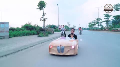 Epic Wooden BMW On The Road