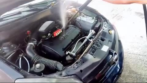 Add water to the inside of the car's engine # repair car # car # auto repair