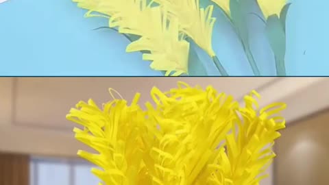 Yellow Paper Flowers Art and flowers Artist Papercraft Videos