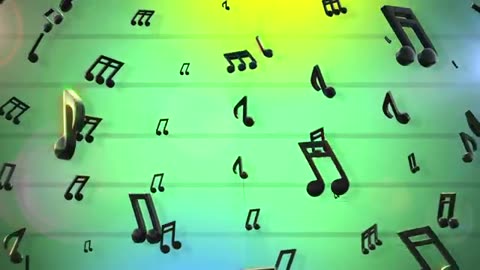 Music Notes Background loop - Green Screen, Motion Graphics, Animated Background, Copyright Free